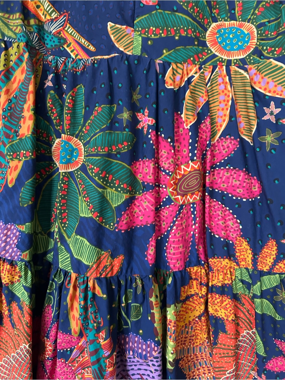Farm Rio Organic Cotton Mini Dress - Vibrant Multi XS - Picture 5 of 6